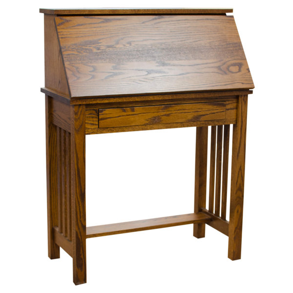 Millwood Pines Winningham Solid Wood Secretary Desk with Hutch Wayfair.ca